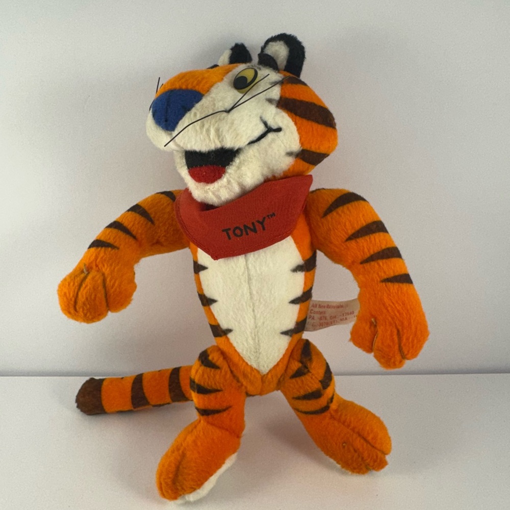 Kellogg Tony the Tiger 8” plush toy‎ 1997 stuffed animal